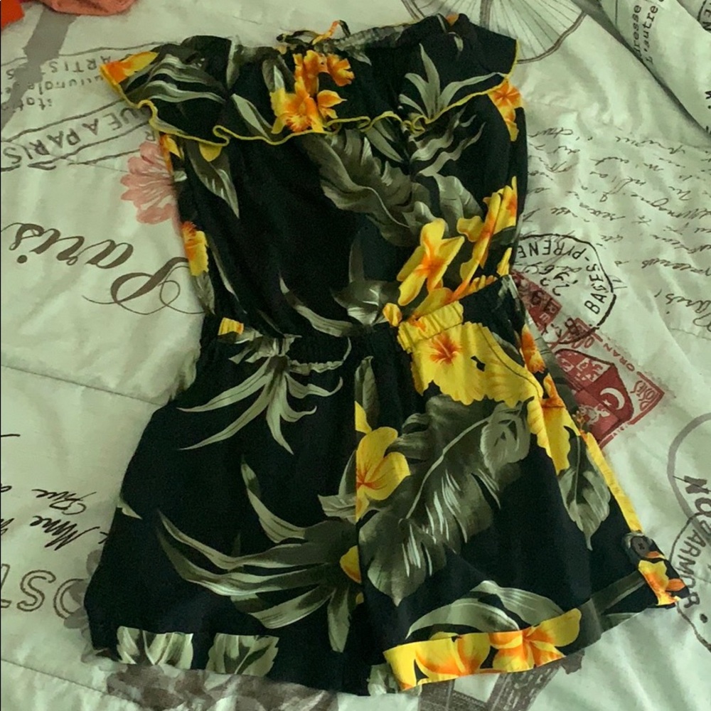 strapless romper